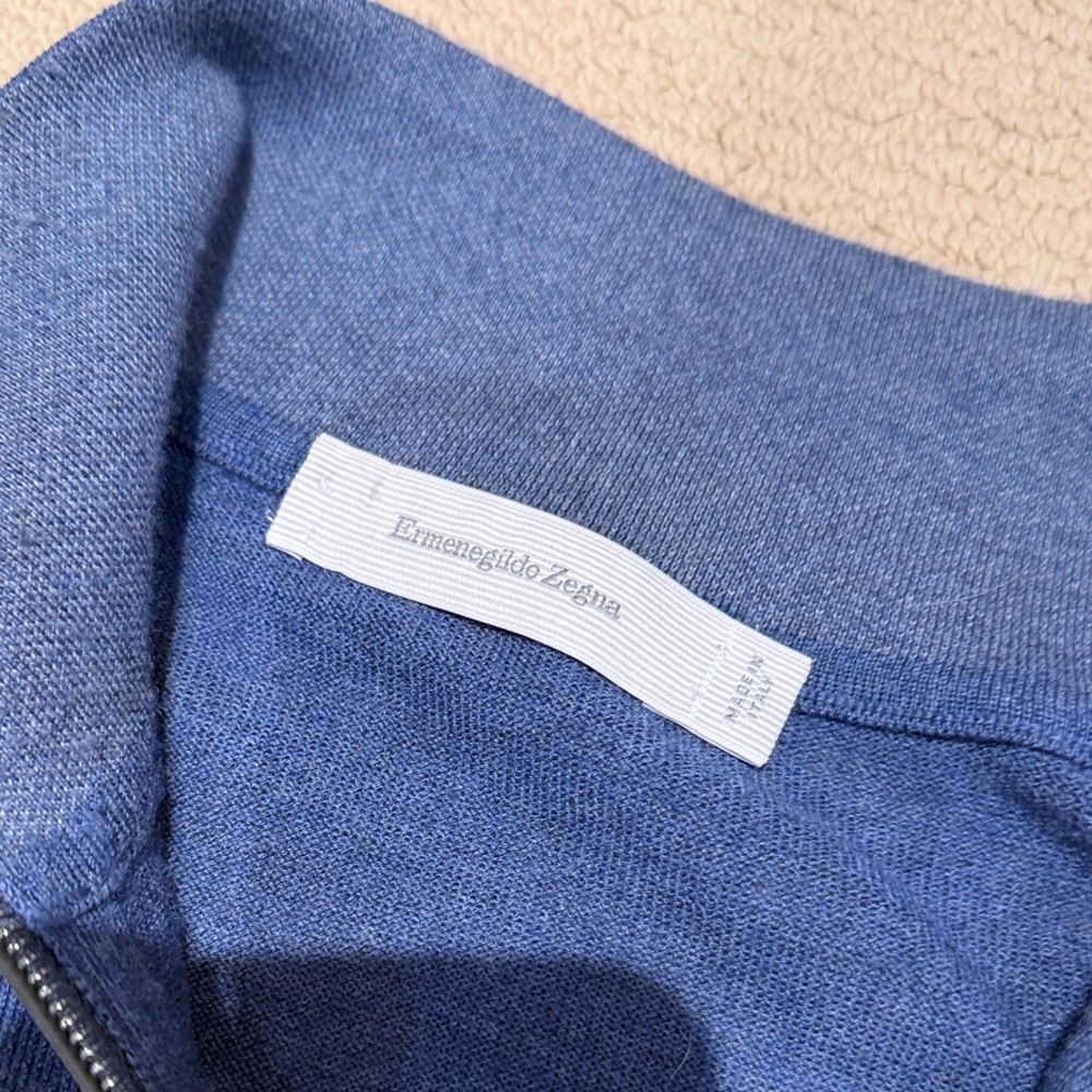 Ermenegildo Zegna Blue Full-Zip Sweater - Picture 2 of 3